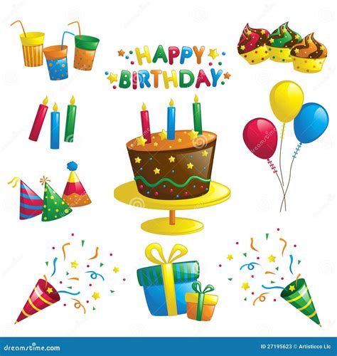 Birthday Icons Stock Photos Image 27195623