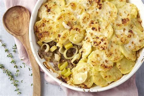 Ovenschotel Met Gehakt Prei En Aardappelgratin Recepten Gram The Best