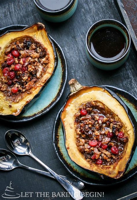 Acorn Squash With Walnuts Cranberry Let The Baking Begin