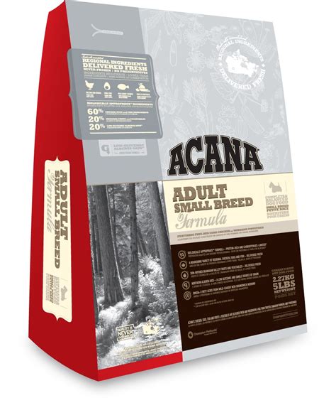 Acana dog and cat food is loaded with wholeprey superfood to provide nutrients for your pet in its most natural and nourishing form. Acana Adult Small Breed Dog Food | Creature Comfort Pet ...
