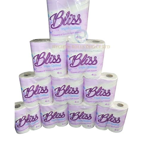 Bliss Triple Quilted Luxury Toilet Tissue Roll 10 X 4 Pack Hygiene