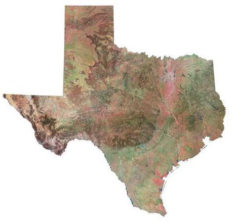 Texas Map With Rivers And Lakes