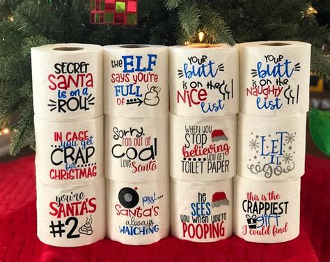 Christmas T Toilet Paper Etsy Christmas Ts For Coworkers Diy