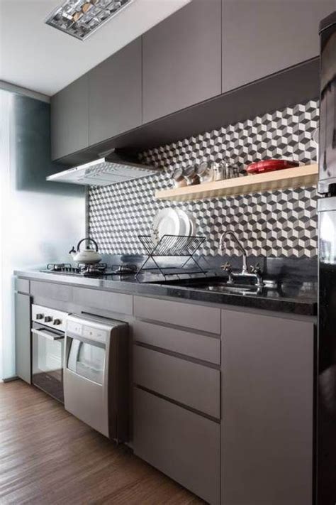45 Cozinhas Planejadas Pequenas Que Vão Te Encantar Decoração De Casa Contemporary Kitchen