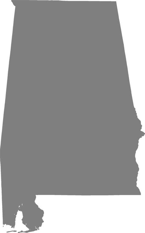 Alabama State Map Geography Png Image Alabama Outline