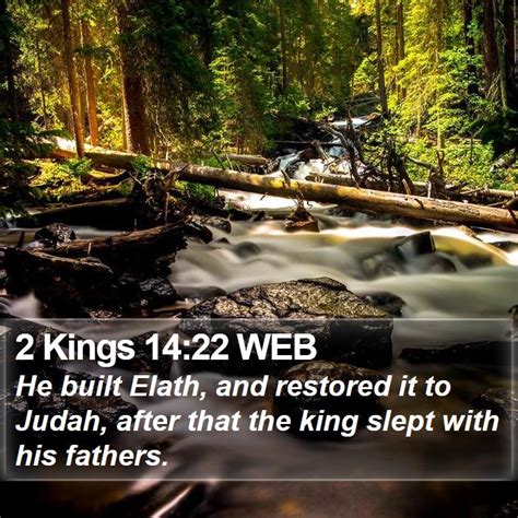2 Kings 1422 Web He Built Elath And Restored It To Judah After