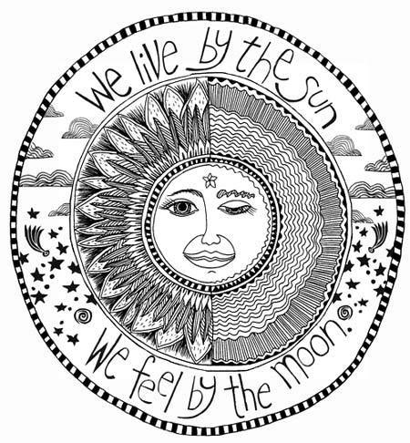 Beautiful rain stick with the sun and the moon, the sun has its blue light rays has a nice smile and some pretty eyes, the moon is. Half Sun Half Moon Drawing at GetDrawings | Free download