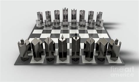 Minimalist Chess Board Setup Digital Art By Allan Swart Pixels