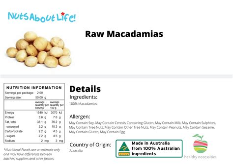 Raw Whole Macadamias Nuts About Life
