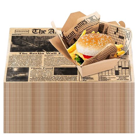 Kraft Newspaper Deli Papers Greaseproof Liners For Food Boats Pre