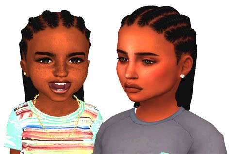 Ebonix Parenthood Cornrows Toddler Hair Sims 4 Sims 4 Hair Male