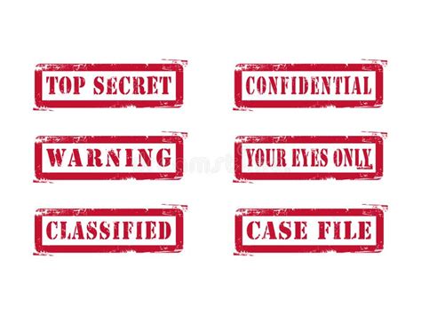Confidential And Top Secret Stamps Stock Vector Illustration Of