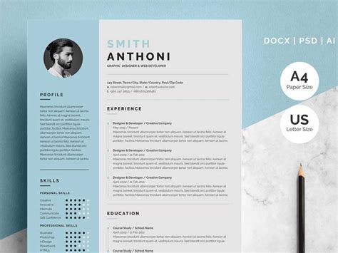 This cv template for word has a sophisticated design with sleek icons, timelines, and other elements that keep order on the page. Free 2 Pages Resume Template Download - GraphicSlot