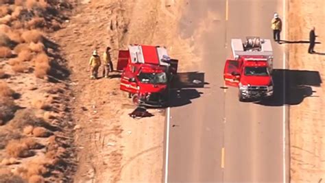 2 Hospitalized In Crash Involving La County Fire Department Vehicle In Palmdale