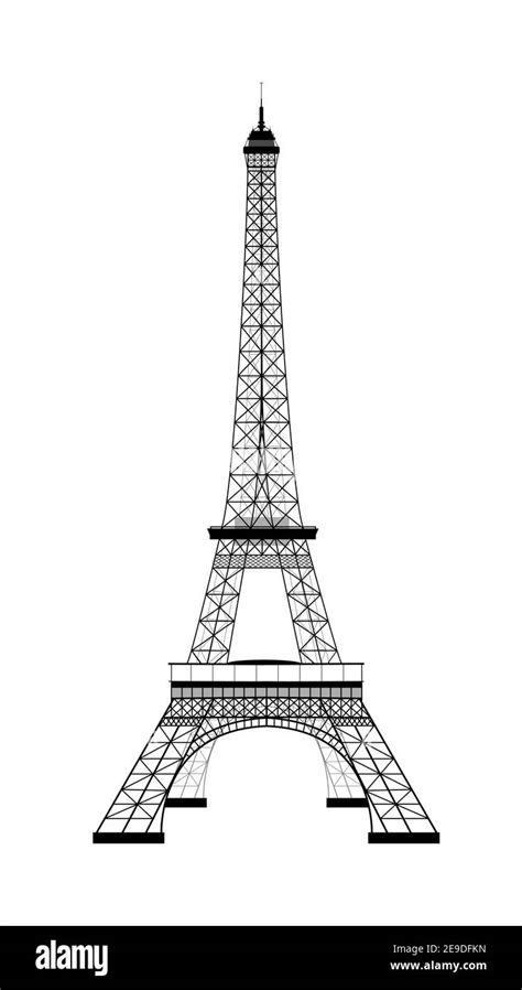 Torre Eiffel En Blanco Vista Silueta De La Torre Eiffel Ilustraci N