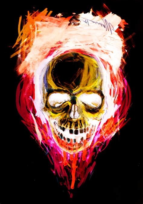 Neon Skull Hate Color By Morenogro On Deviantart