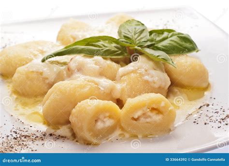 Gnocchi Stuffed With Four Cheeses Stock Photo Image Of Food Cheese