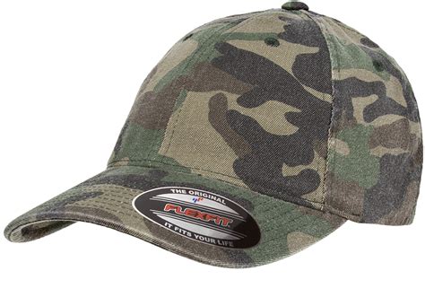 Flexfit Garment Washed Camo Camouflage Baseball Hat Camo Hats