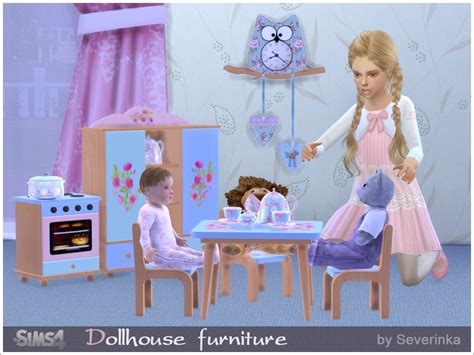 Sims 4 Ccs The Best Dollhouse Furniture Set By Severinka