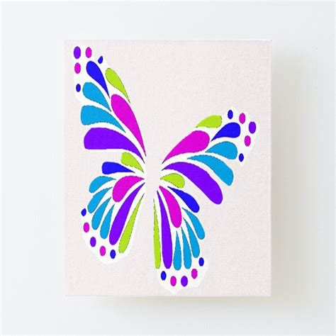 Butterfly Botanical Floral Design Inspired By Nature Mounted Print