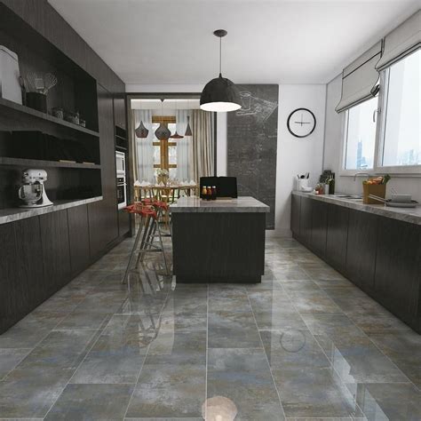 Blue Floor Tiles Kitchen Aflooringe