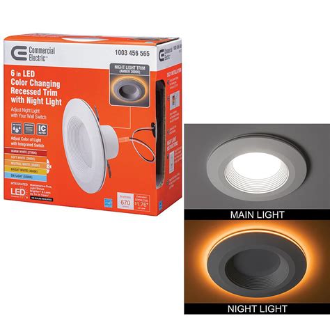 Commercial Electric 6 In Adjustable Cct Integrated Led Recessed Light
