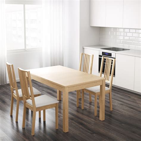 Bjursta Extendable Table Oak Veneer 140180220x84 Cm Ikea