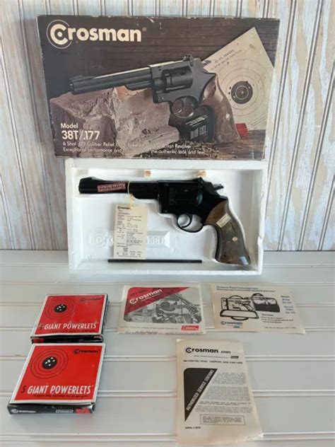 Crosman Model 38t 6 Shot 177 Cal Pellet Co2 Powered Revolver 15250