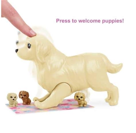 Barbie Newborn Pups Playset With Brunette Doll Billig