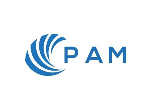 Pam Letter Logo Design On White Background Pam Creative Circle Letter