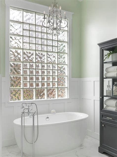 Glass Block Window In Shower Splendid Bathroom Modern With Shelf