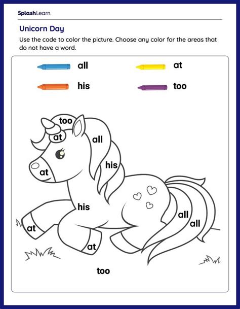 Sight Words Worksheets For Kindergarteners Online Splashlearn Page 2