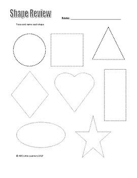 Printable tracing lines worksheets for preschool kids. Shape Tracing Worksheet by ABC Little Learners | TpT
