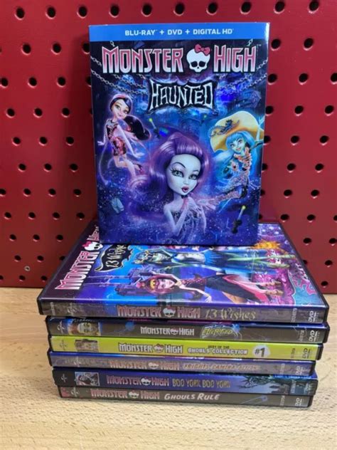 Monster High Dvd Movie Lot X 7 Haunted Ghouls Boo York Frights
