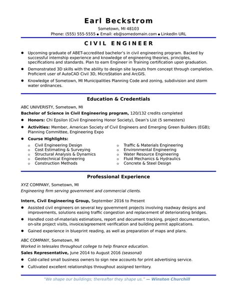 Resume format for civil engineer. If you're just starting your civil engineering career ...