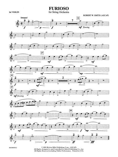 Furioso 1st Violin By Robert W Smith Digital Sheet Music For Part