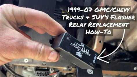 Gmc Chevy Trucks Suv S Flasher Relay Replacement How To Youtube
