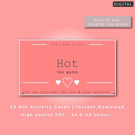 Hot Sex Activity Cards Instant Digital Download Valentines Etsy Uk
