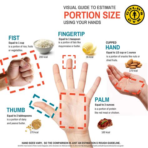 Portion Size Nutrition Infographic Portion Sizes Portion Size Guide