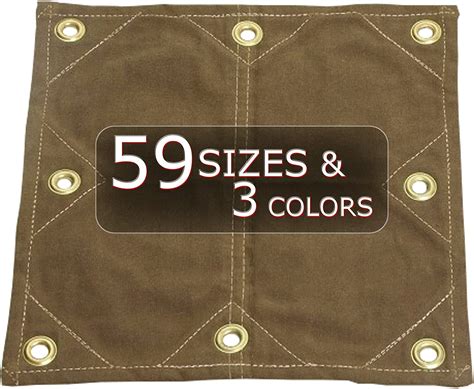12x12 18oz Heavy Duty Canvas Tarp With Reinforced Grommets Every 2