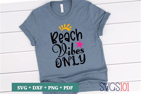 Beach Vibes Only SVG Cuttable File DXF EPS PNG PDF SVG Cutting File