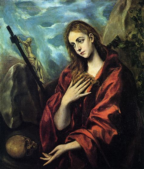 penitent magdalene with the cross c 1585 1590 oil on… flickr