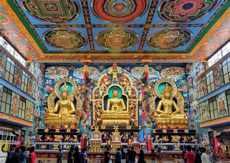 Namdroling Monastery Golden Temple Karnataka India Golden Temple Karnataka Monastery