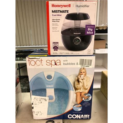 conair foot spa with bubbles and heat plus honeywell mistmate humidifier