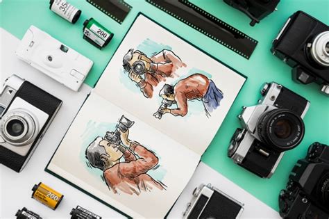 Books give one's mind a stability, an imaginative capacity and a free will to think outside the box. Open book mockup with photography concept PSD file | Free ...