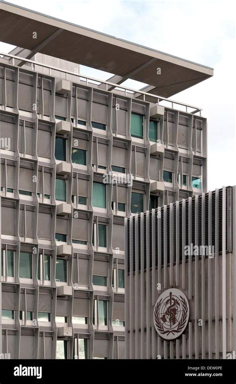 Gebäude Der Who World Health Organization Headquarters In Genf