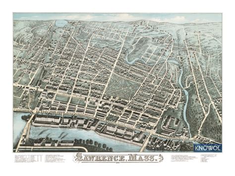 Beautifully Detailed Map Of Lawrence Ma From 1876 Knowol