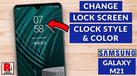 How To Change Lock Screen Clock Style And Color On Samsung Galaxy M21
