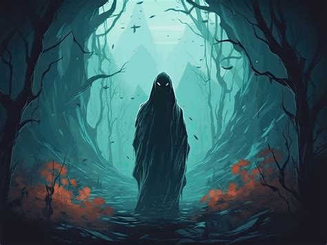 Ghost Spirit In The Forest Graphic By Fox Design · Creative Fabrica