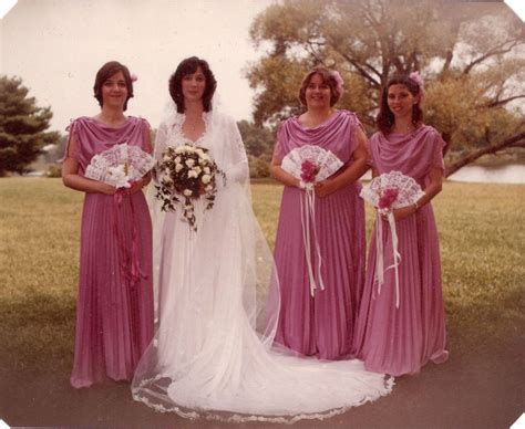 Photos Show Styles Of Bridesmaids In The 1980s ~ Vintage Everyday